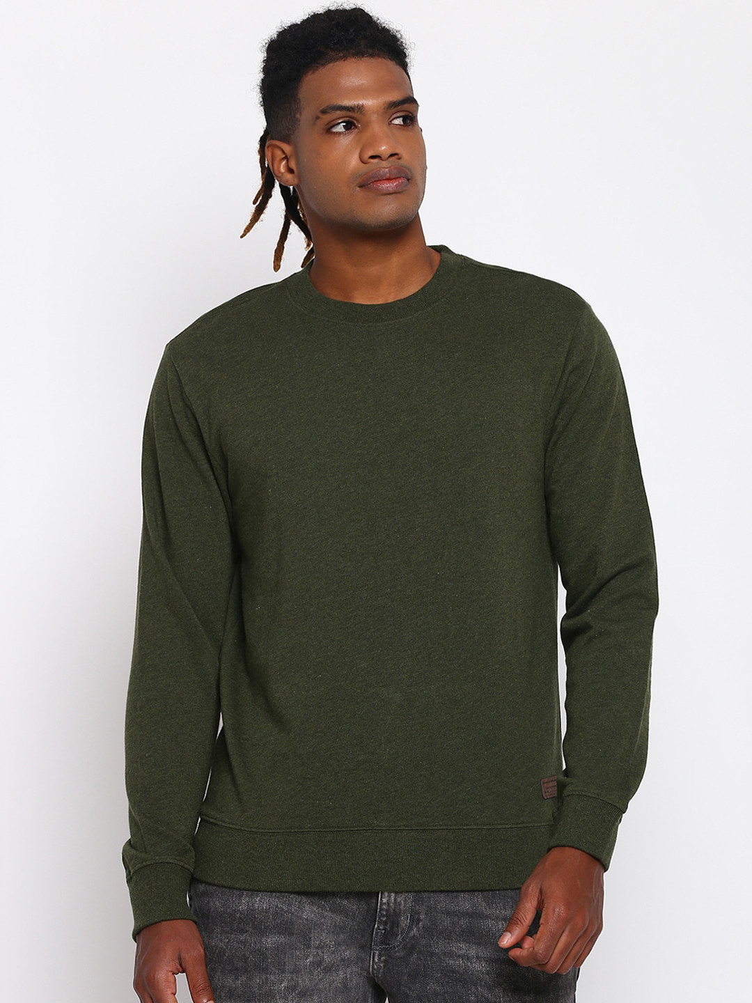 

Wrangler Men Olive Green Sweatshirt