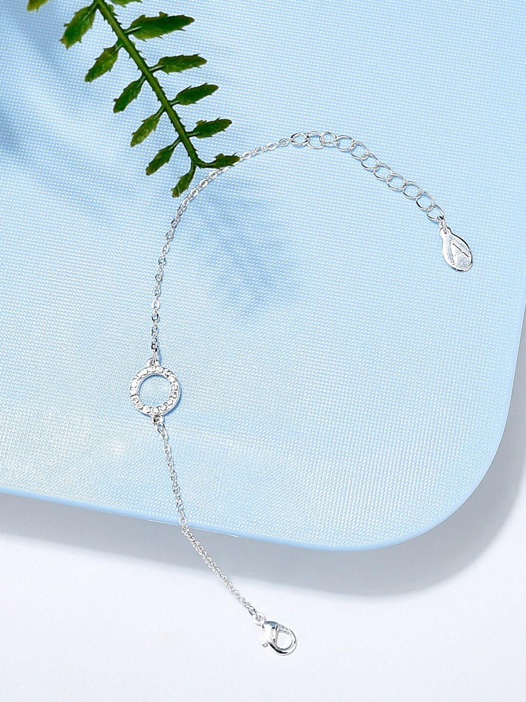 

Accessorize London Women Crystal Studded Pave Cut Out Circle Bracelet, Silver