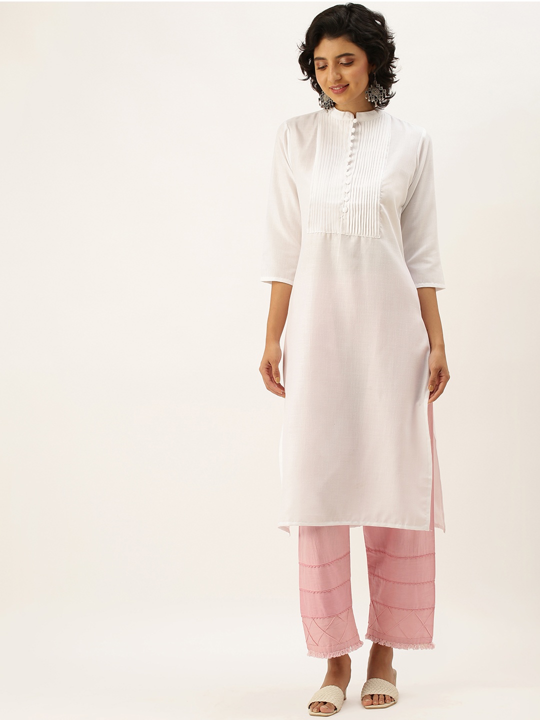 

ZOLA Women Pure Cotton Kurta, White