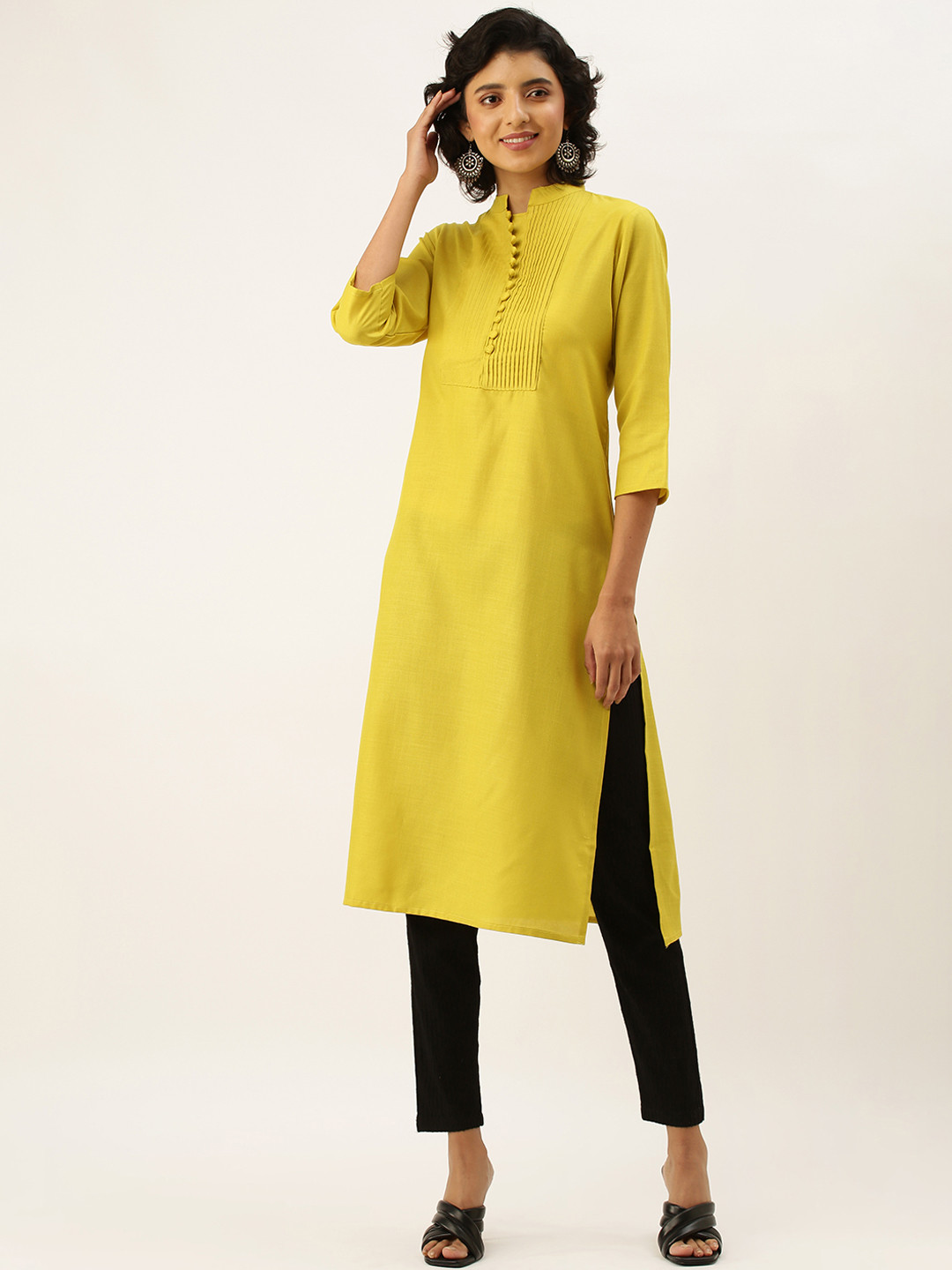 

ZOLA Women Green Thread Work Kurta