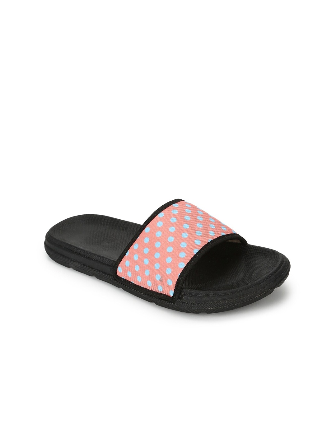 

FF FUNKFEETS Adult Pink & Black Printed Sliders