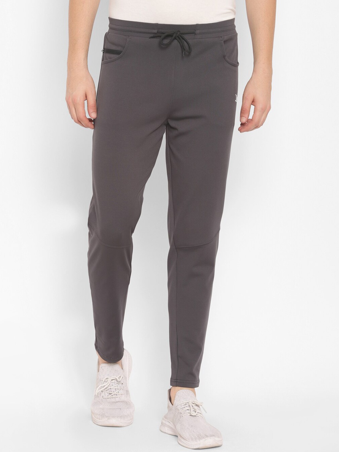 

Cape Canary Men Grey Solid Slim-Fit Track Pants