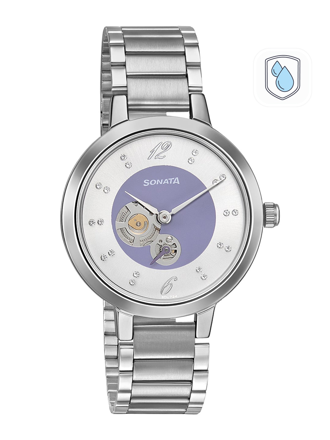 

Sonata Women Silver-Toned Brass Printed Dial & Silver Toned Bracelet Style Straps Analogue Watch 8141SM14, White