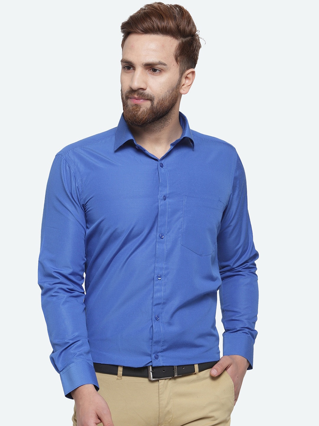

RG DESIGNERS Men Blue Slim Fit Opaque Casual Shirt
