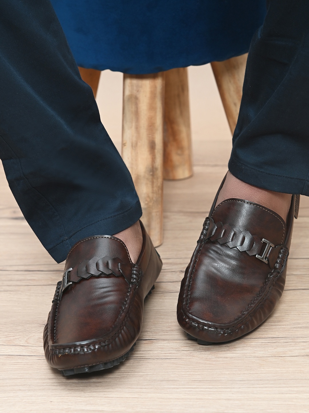 

Prolific Men Brown Solid Formal Loafers