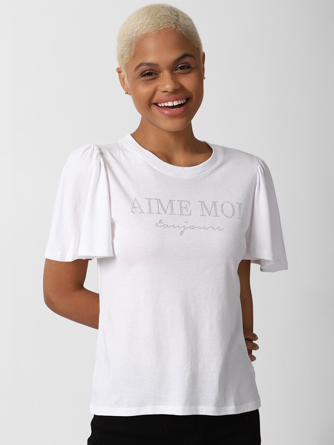 

FOREVER 21 White Regular Top