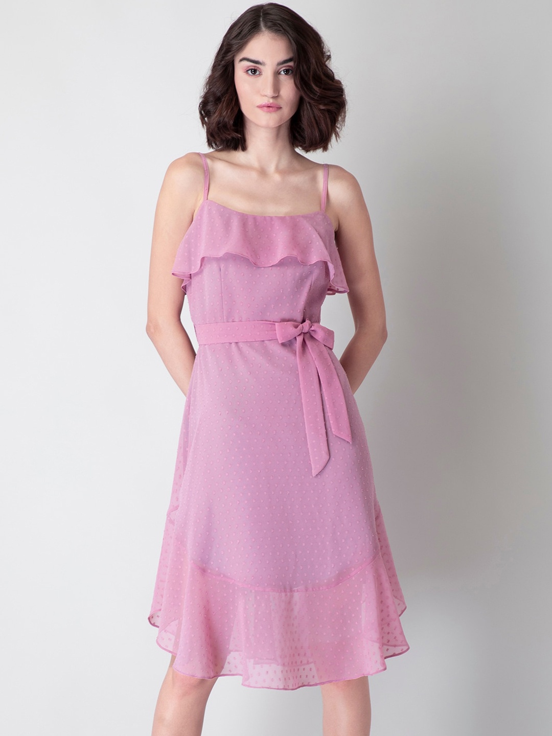 

FabAlley Lavender Georgette Dress