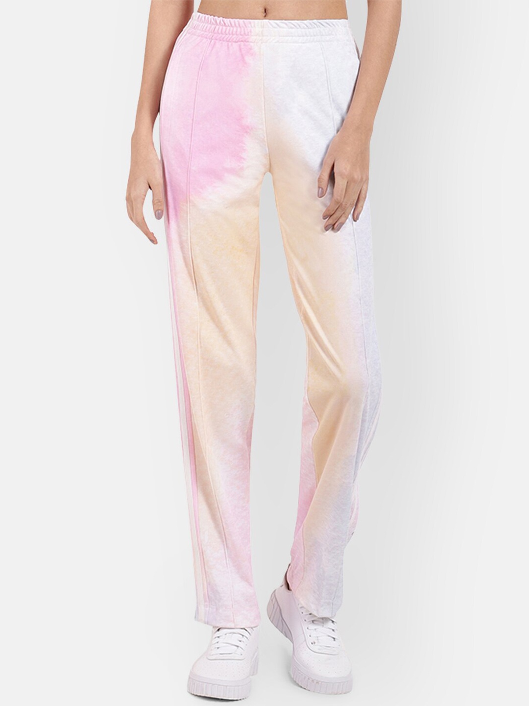 

R26 Women Pink & Orange Tie and Dye Loose Fit Trousers