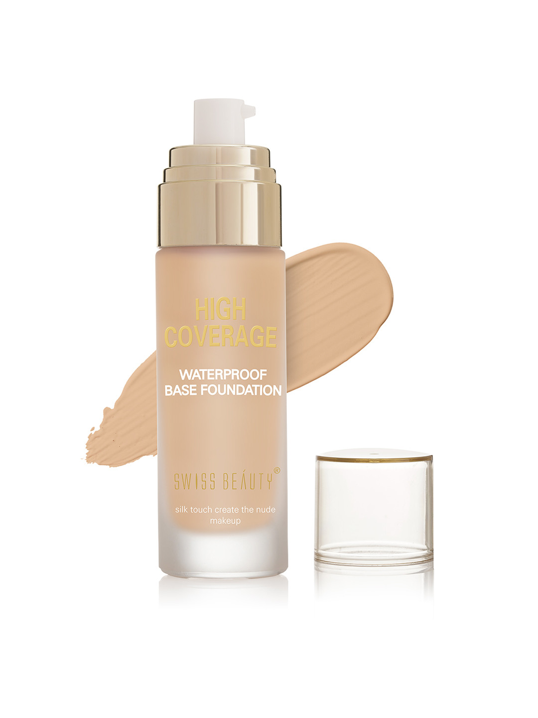 

SWISS BEAUTY High Coverage Waterproof Base Foundation - Natural Nude 04, Beige