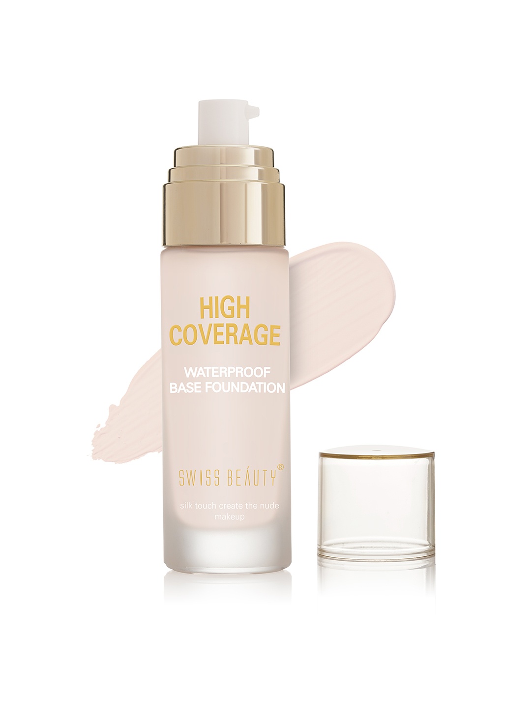 

SWISS BEAUTY High Coverage Waterproof Base Foundation - White Ivory 01, Beige