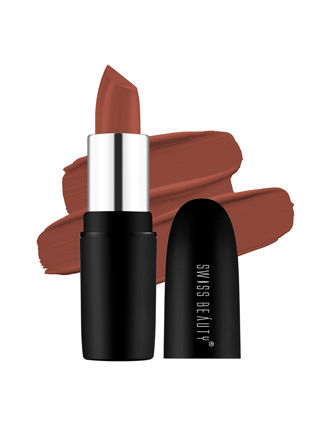 

SWISS BEAUTY Pure Matte Lipstick 3.8 gm - Cafe Mocha 225, Coffee brown