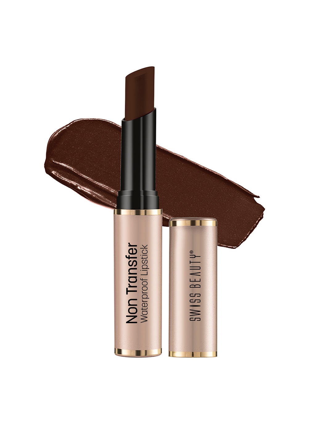 

SWISS BEAUTY Non Transfer Water Proof Lipstick- Dark Brown 420