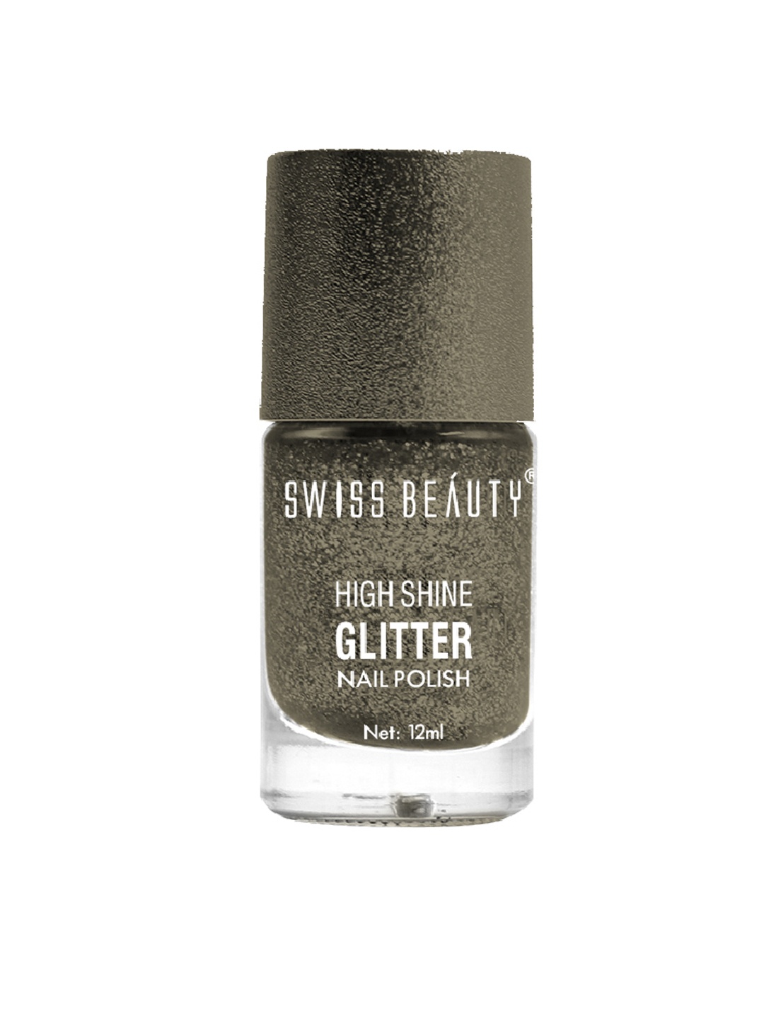 

SWISS BEAUTY High Shine Glitter Nail Polish - 03, Charcoal