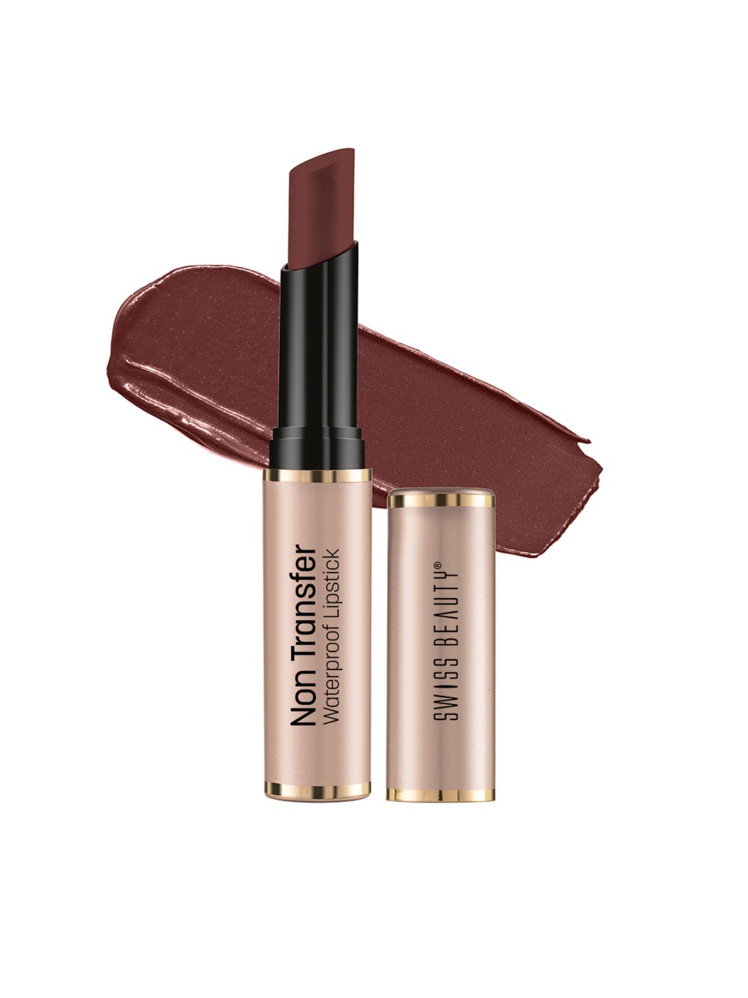 

SWISS BEAUTY Non Transfer Water Proof Lipstick- Chocobar 419, Brown