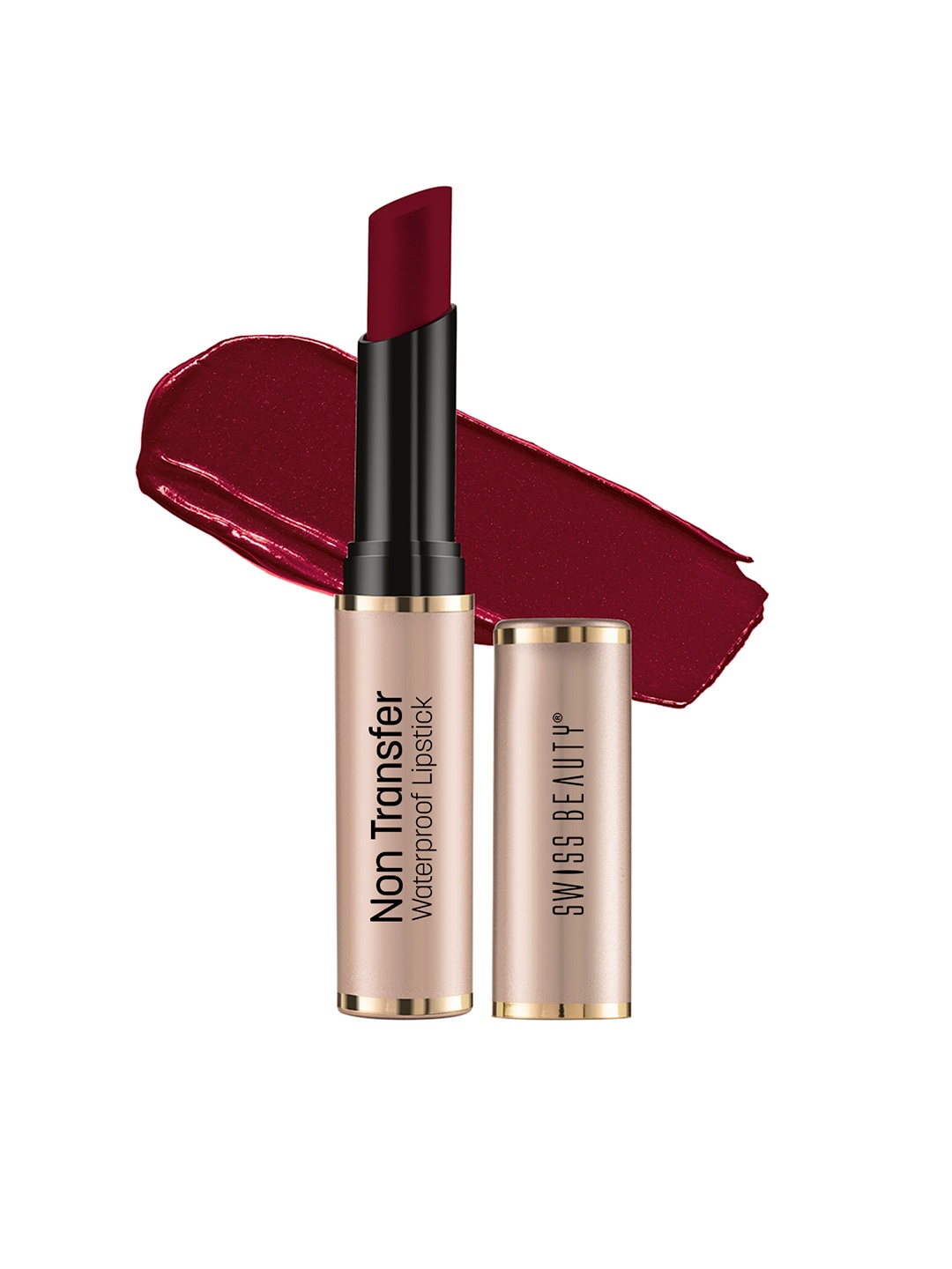 

SWISS BEAUTY Non Transfer Water Proof Lipstick- Ox Blood 412, Burgundy