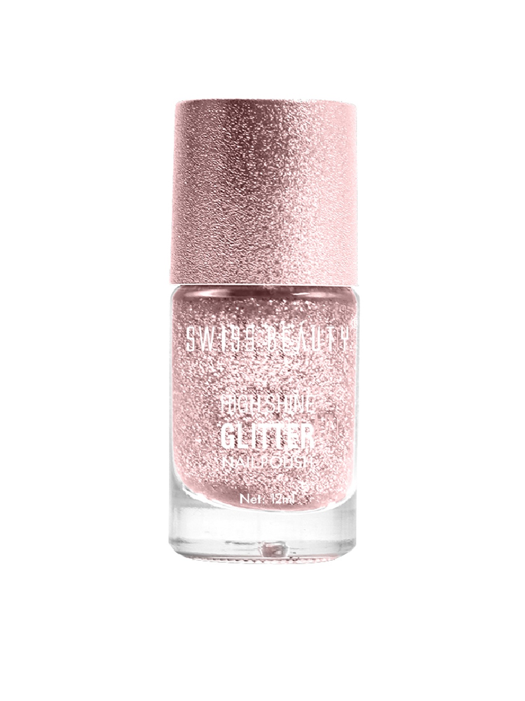 

SWISS BEAUTY High Shine Glitter Nail Polish-2, Rose gold