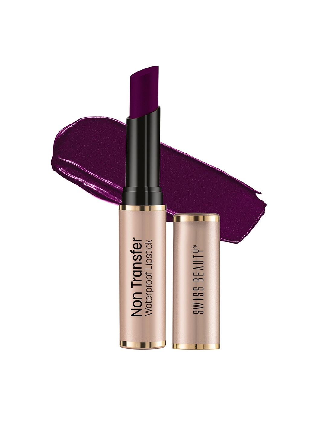

SWISS BEAUTY Non Transfer Water Proof Lipstick - Purple Villain 423