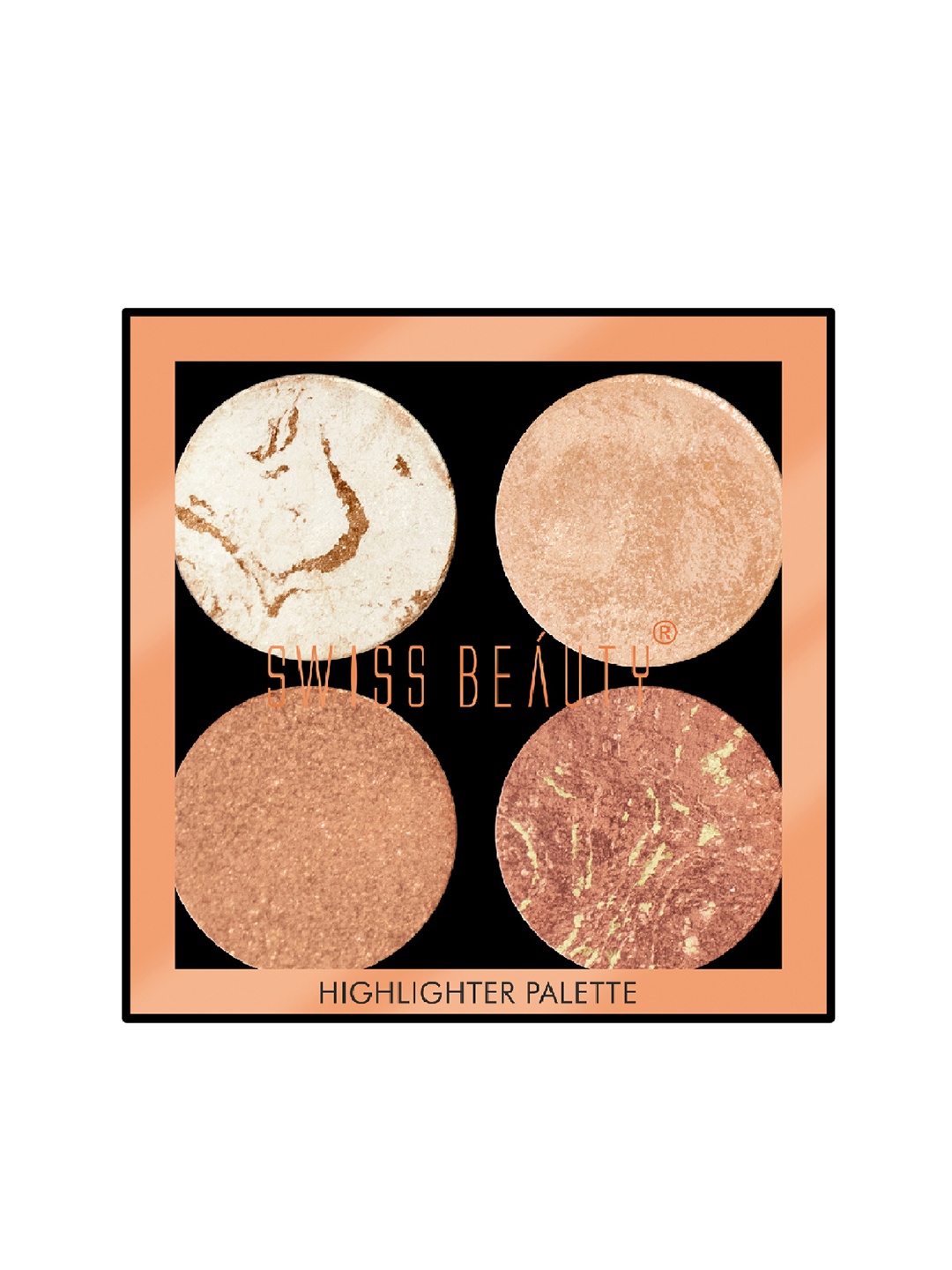 

SWISS BEAUTY Angela 4in1 Highlighter Palette 10 gm - Shade 1, Nude