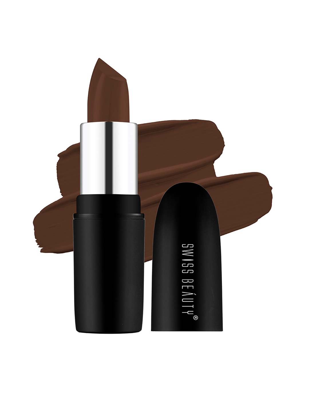 

SWISS BEAUTY Pure Matte Lipstick - Coffee 227, Coffee brown