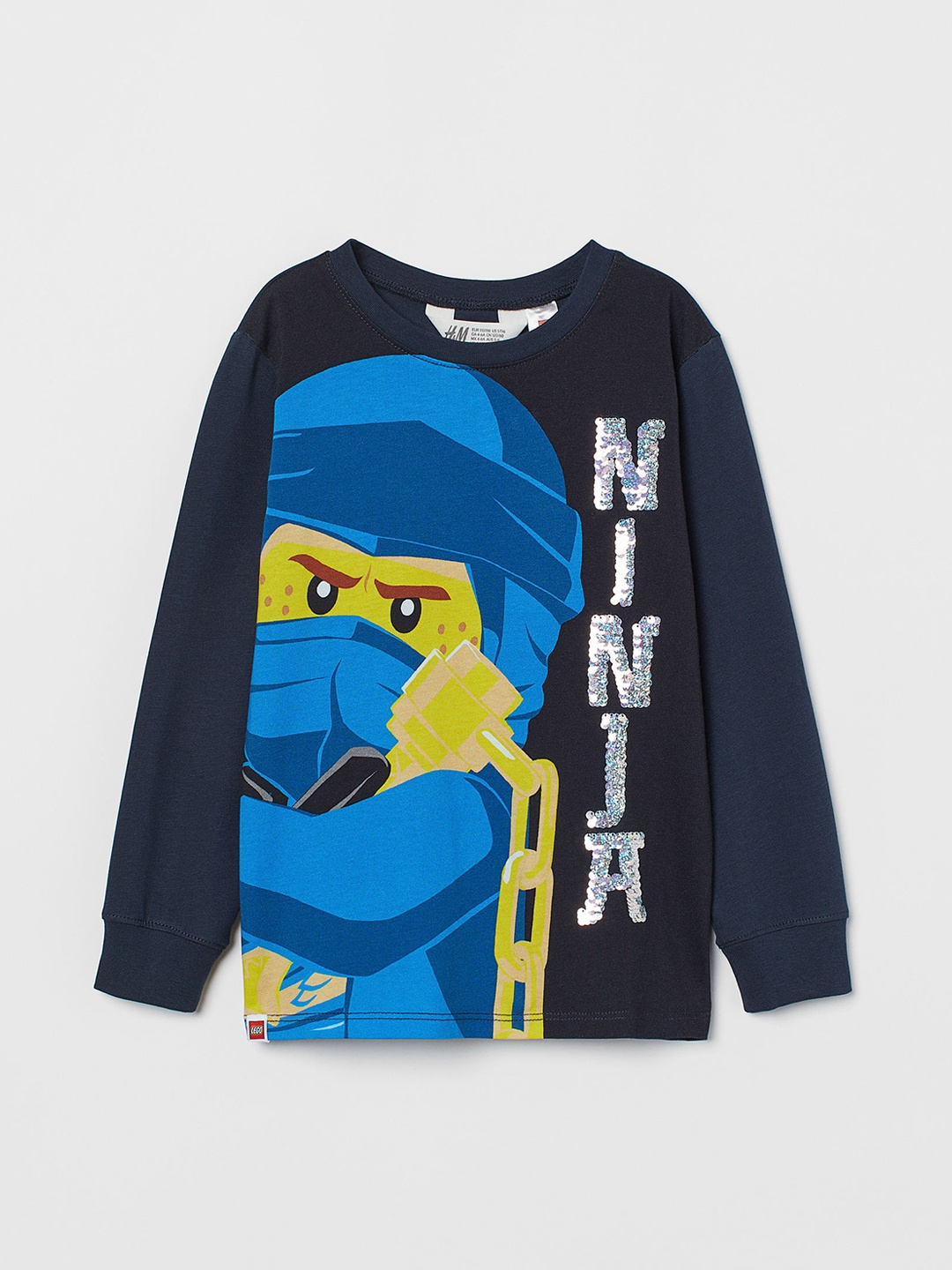 

H&M Boys Blue Reversible Sequin-Detail Top