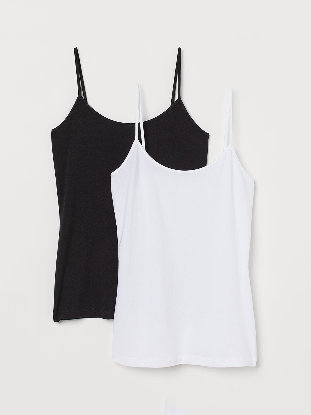 

H&M White & Black 2-Pack Jersey Strappy Tops