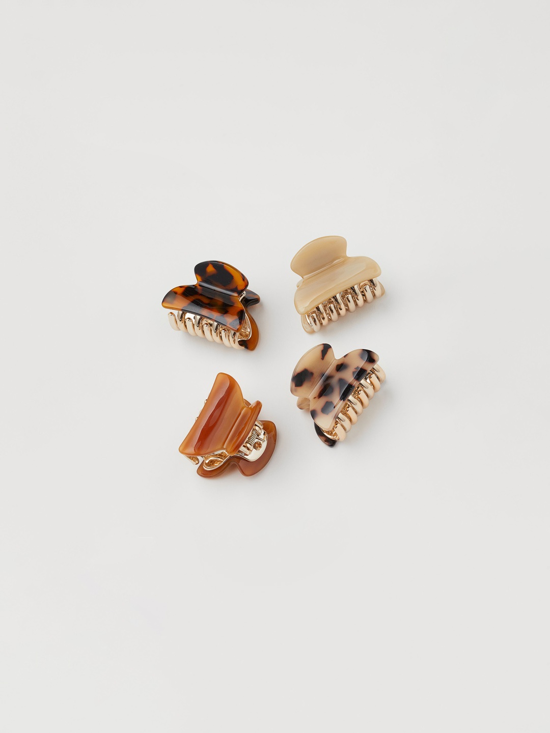 

H&M Women 4-Pack Hair Claws, Beige