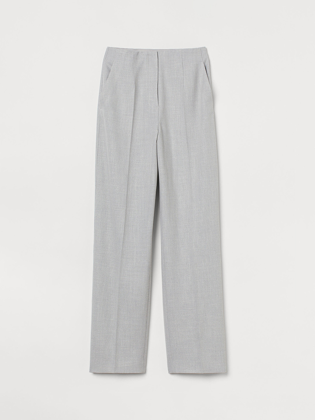 

H&M Women Grey Crease-Leg Trousers