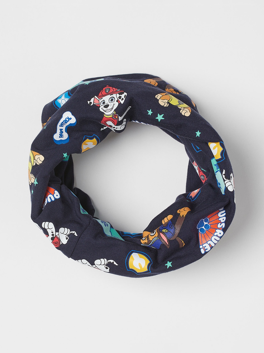 

H&M Boys Blue & Multicoloured Patterned Tube Scarf