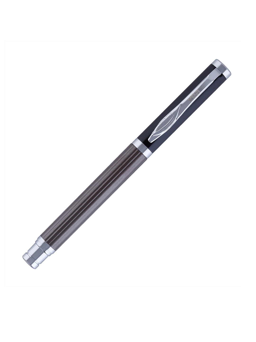 

VEA Black & Silver-Toned Solid Mini Liner Half Shinning Ballpoint Pen