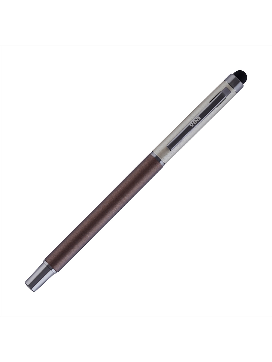 

VEA Brown & Silver-Toned Solid Long Jotter Ballpoint Pen