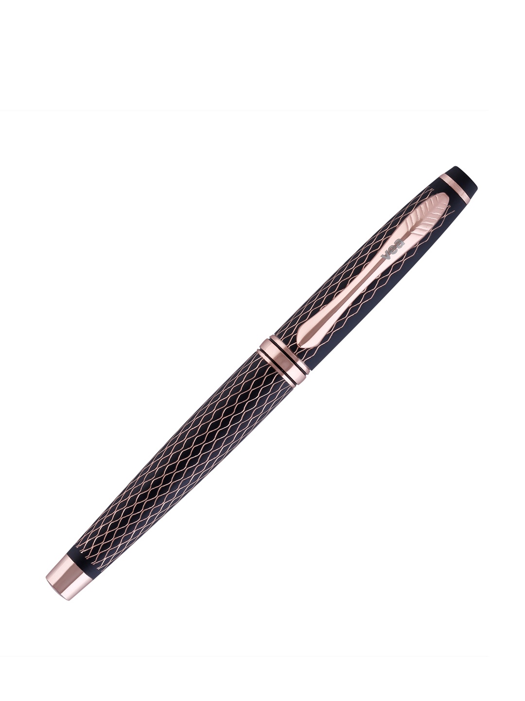 

VEA Black & Rose Gold-Toned Printed Rollerball Pen