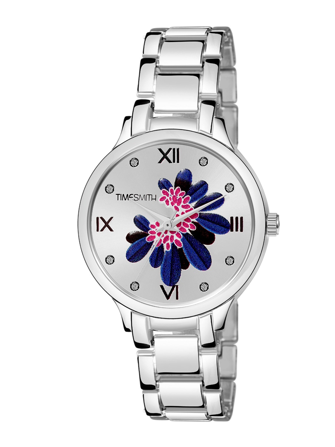 

TIMESMITH Women Silver-Toned Printed Dial & Silver Toned Straps Analogue Watch TSC-152