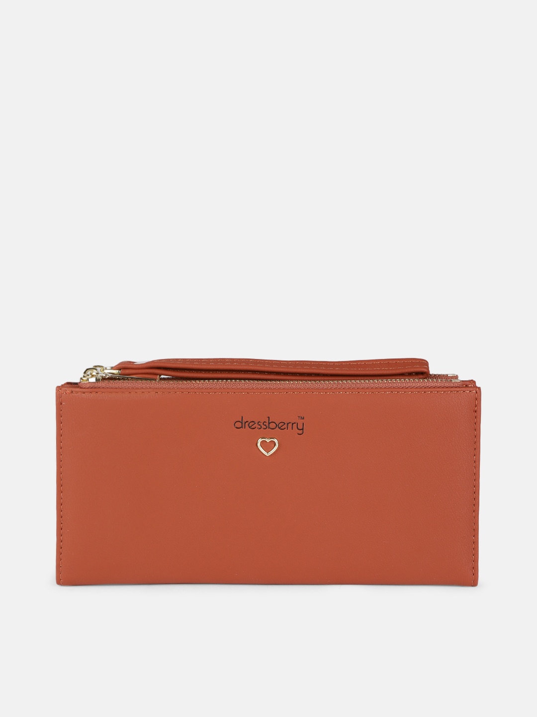 

DressBerry Women Brick Red PU Two Fold Wallet