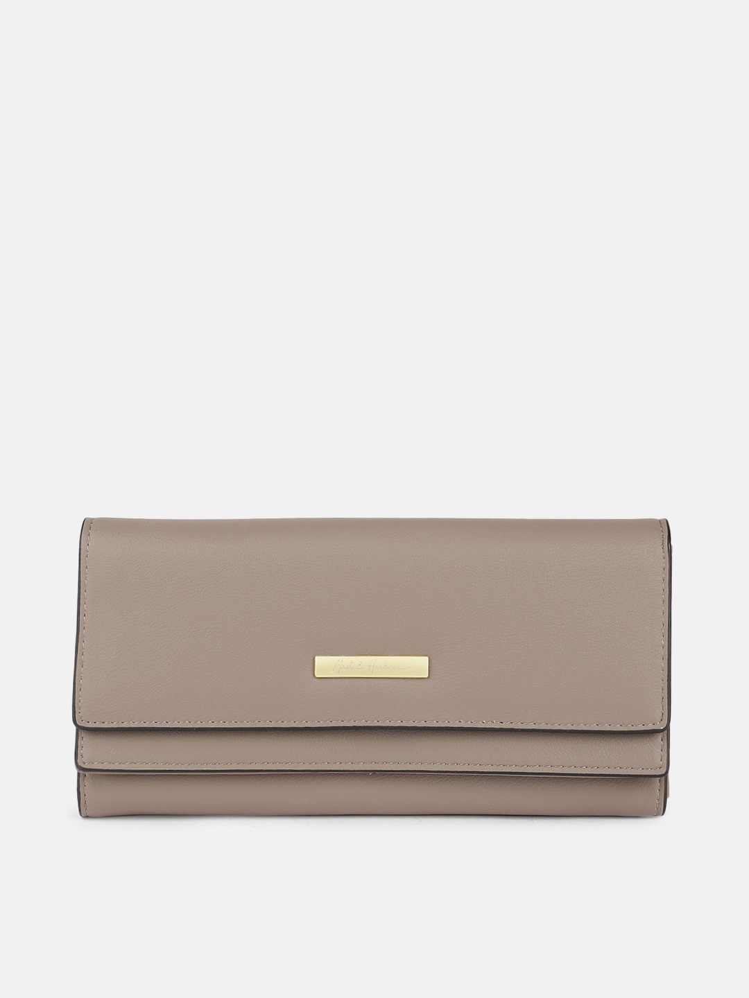 

Mast & Harbour Women Mauve PU Three Fold Wallet