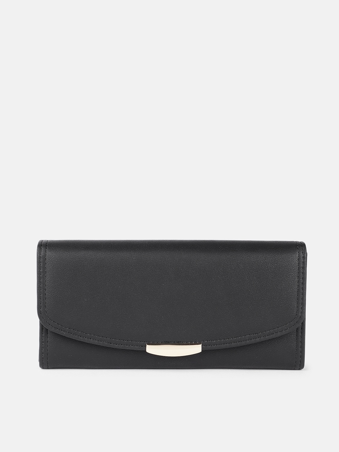 

DressBerry Women Black PU Envelope Wallet
