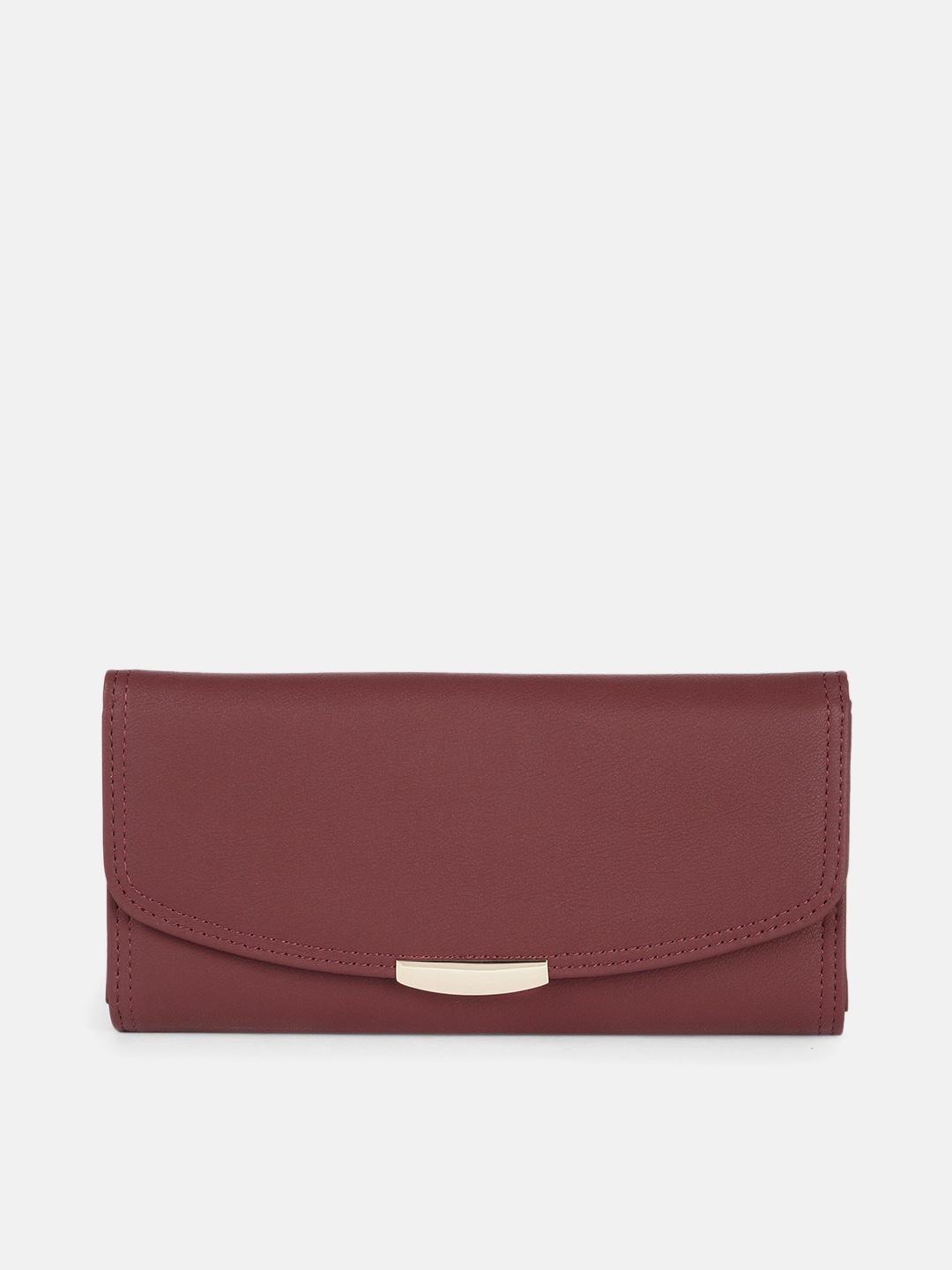 

DressBerry Women Burgundy PU Two Fold Wallet