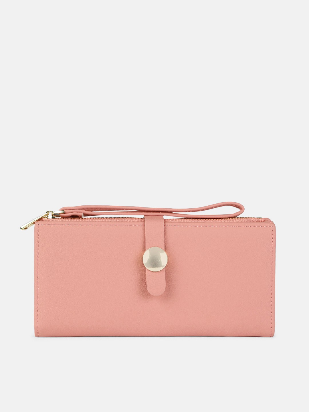 

Mast & Harbour Women Peach-Coloured PU Two Fold Wallet