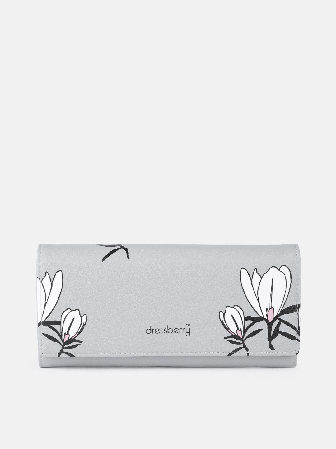 

DressBerry Women Blue Floral Printed PU Three Fold Wallet