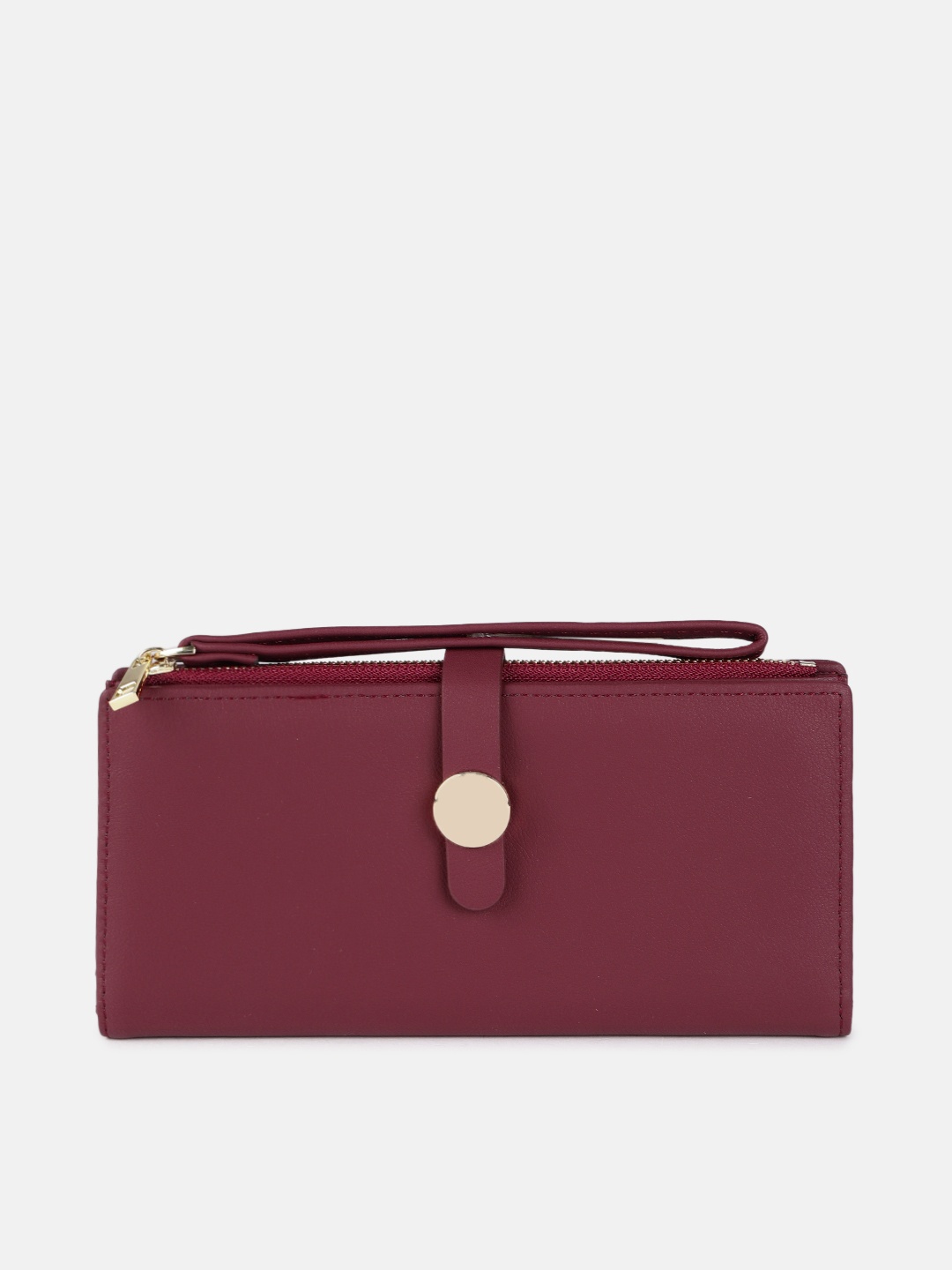 

Mast & Harbour Women Burgundy PU Two Fold Wallet