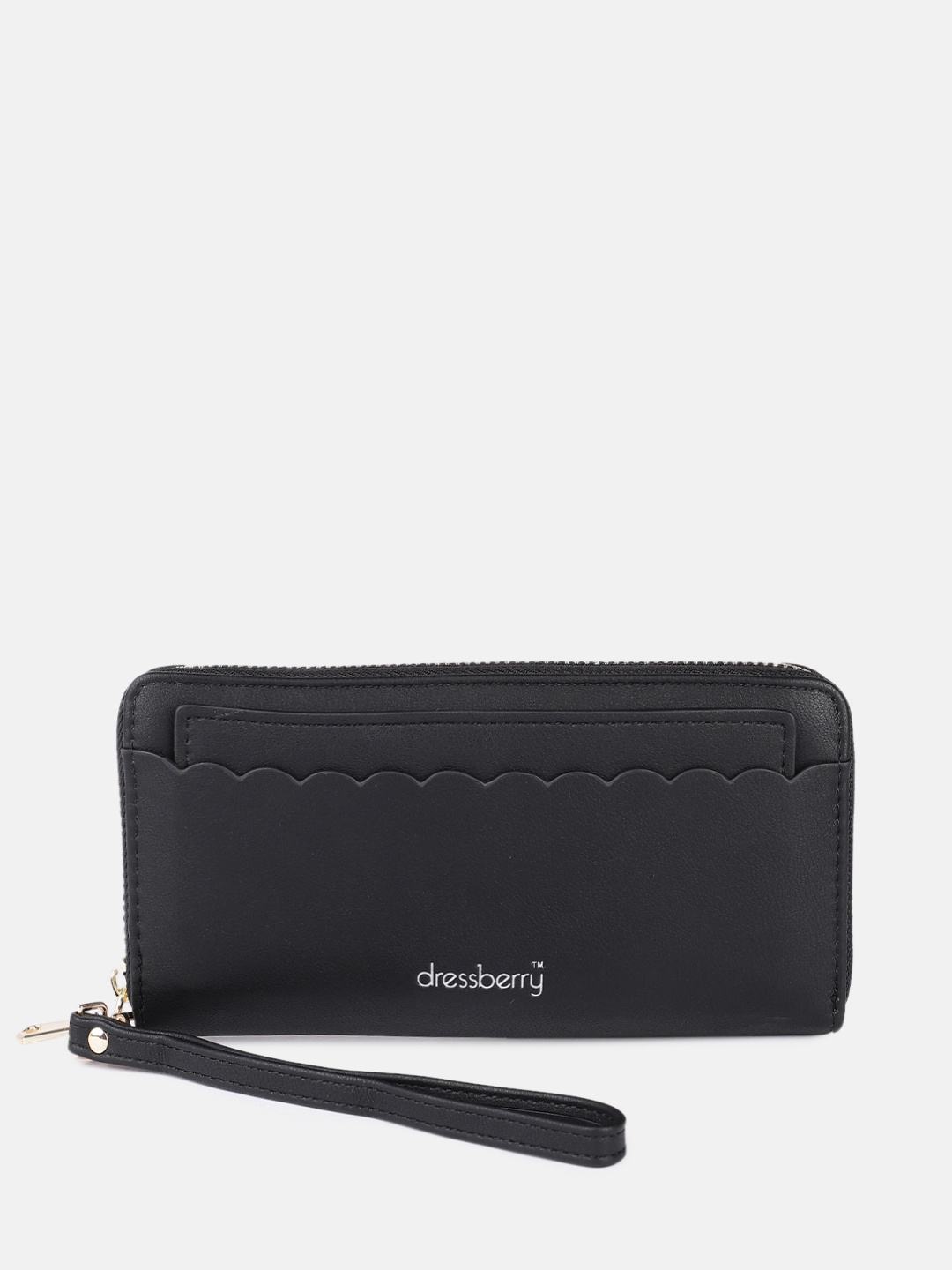 

DressBerry Women Black PU Zip Around Wallet