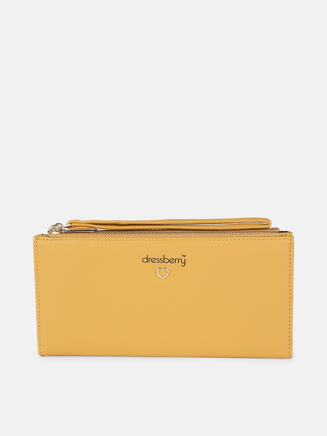

DressBerry Women Yellow PU Three Fold Wallet