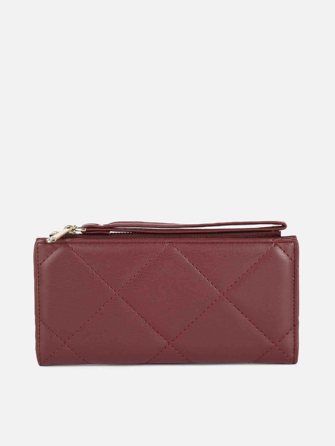 

DressBerry Women Burgundy PU Two Fold Wallet
