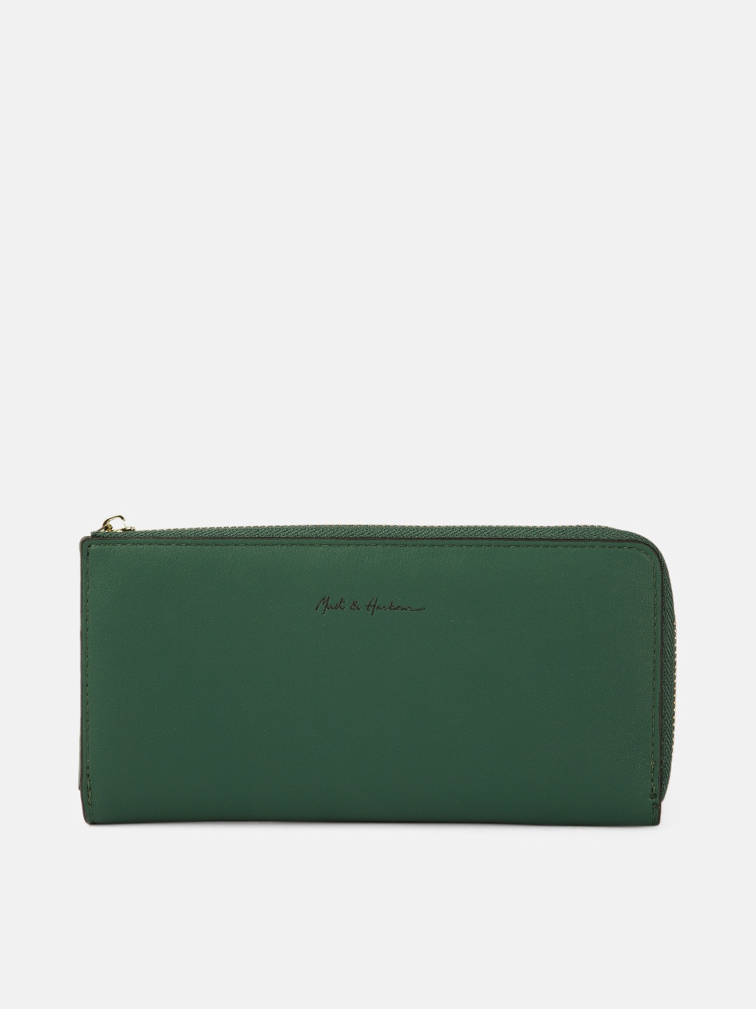 

Mast & Harbour Women Green PU Zip Around Wallet