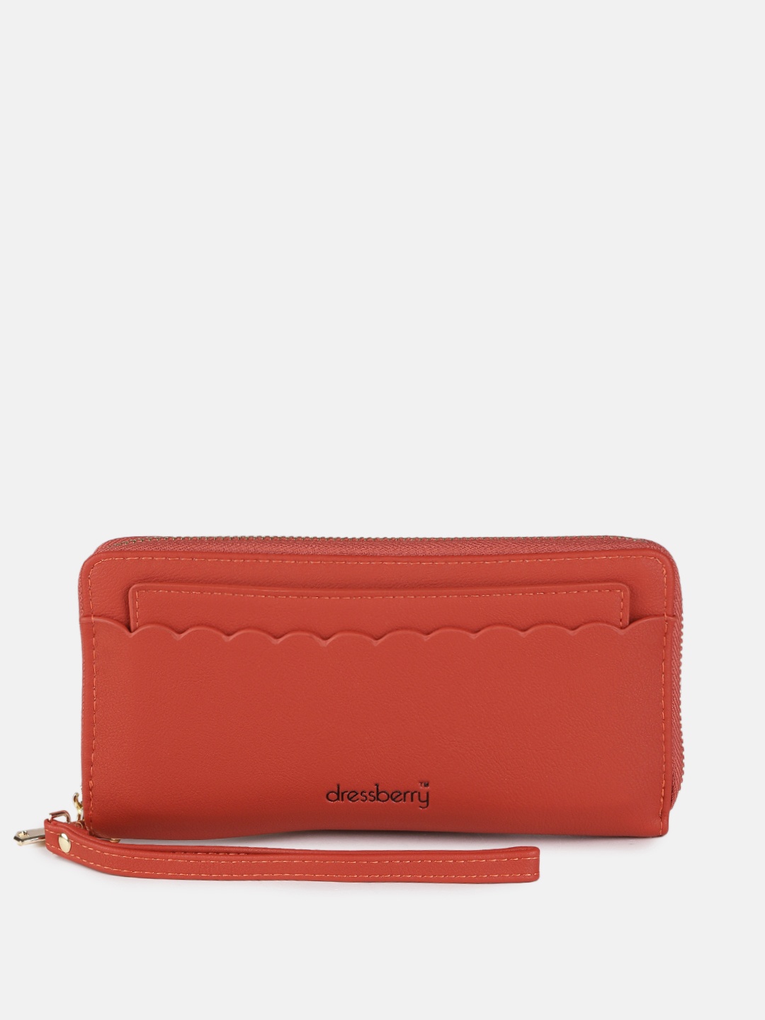 

DressBerry Women Red PU Zip Around Wallet