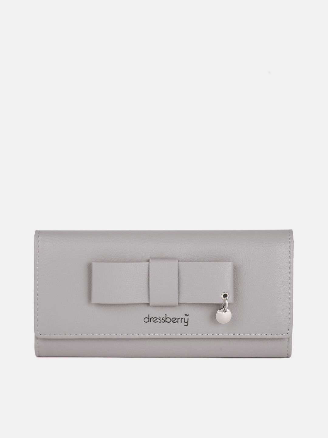 

DressBerry Women Grey PU Three Fold Wallet