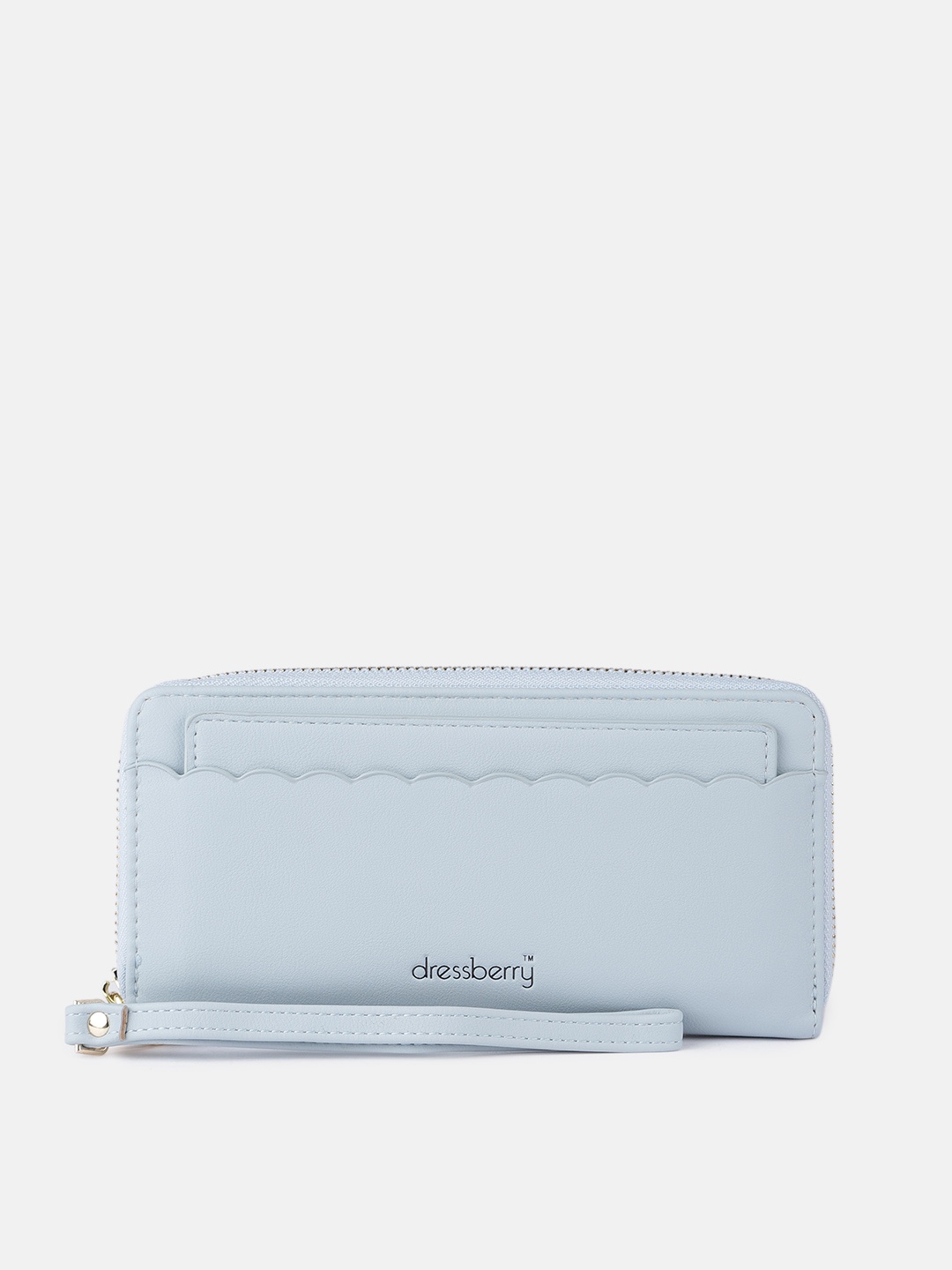 

DressBerry Women Blue PU Zip Around Wallet