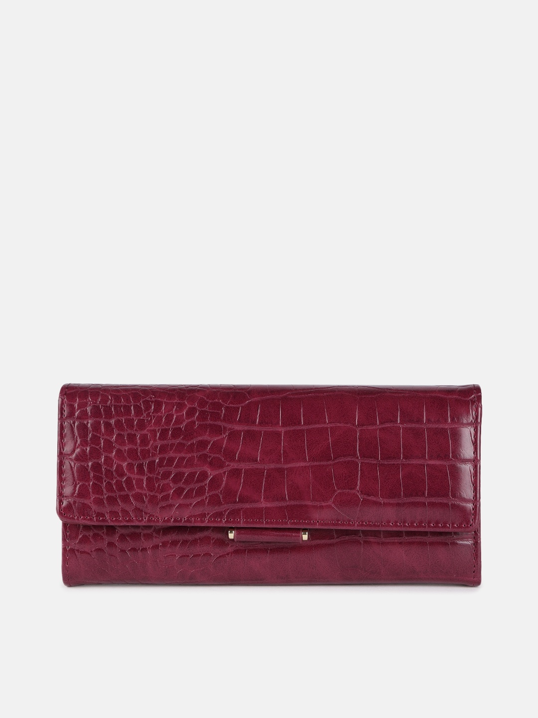 

Mast & Harbour Women Burgundy PU Three Fold Wallet