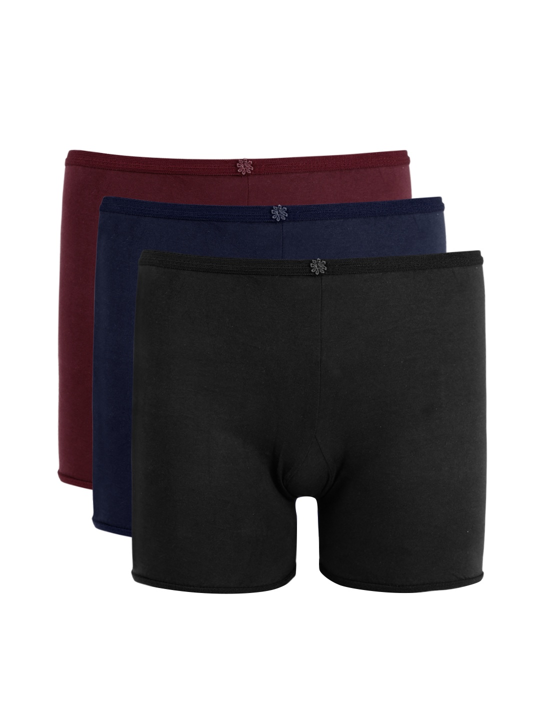 

Red Rose Women Pack of 3 Boyshorts, Black