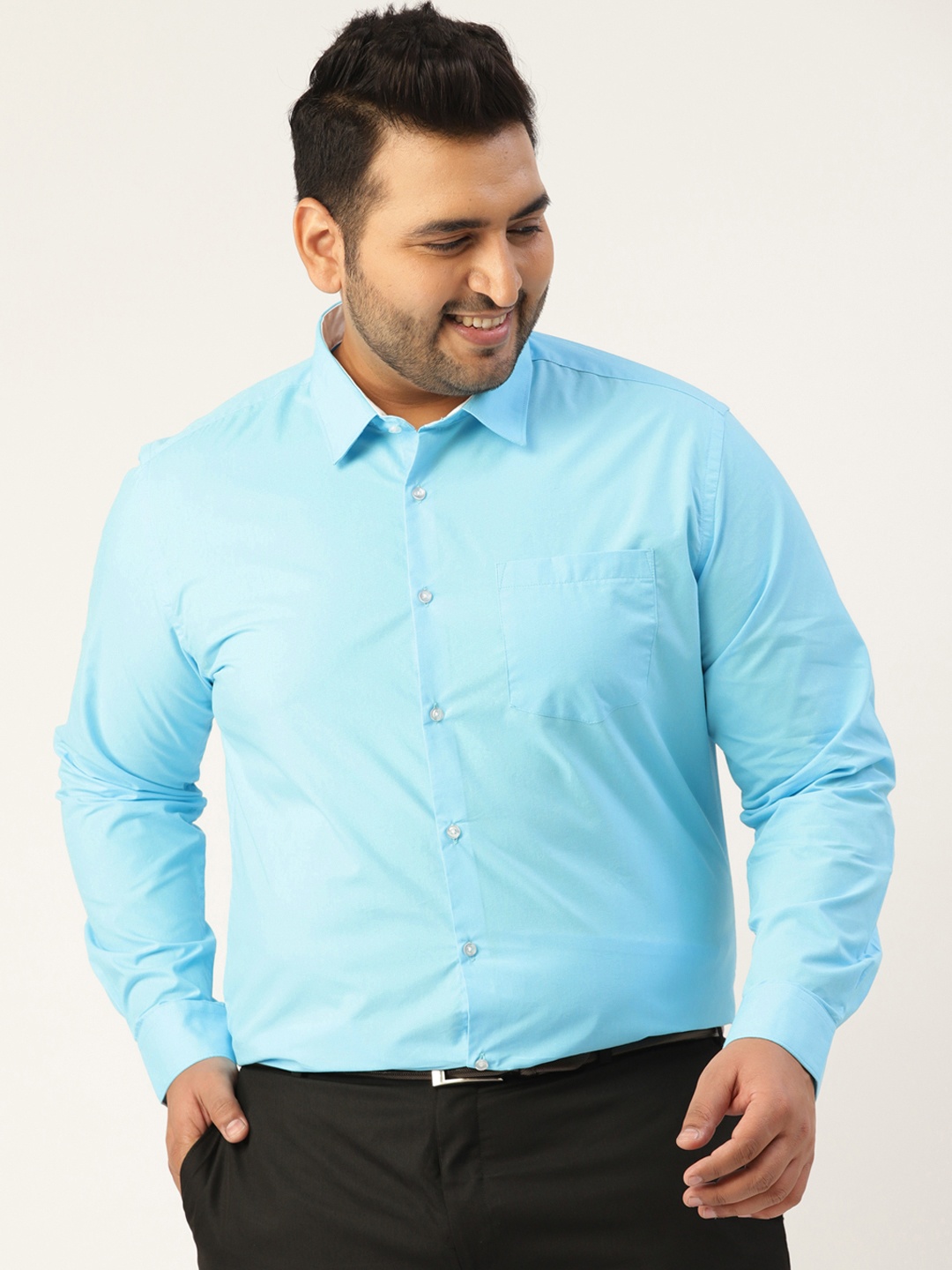 

IVOC Plus Men Blue Opaque Formal Shirt