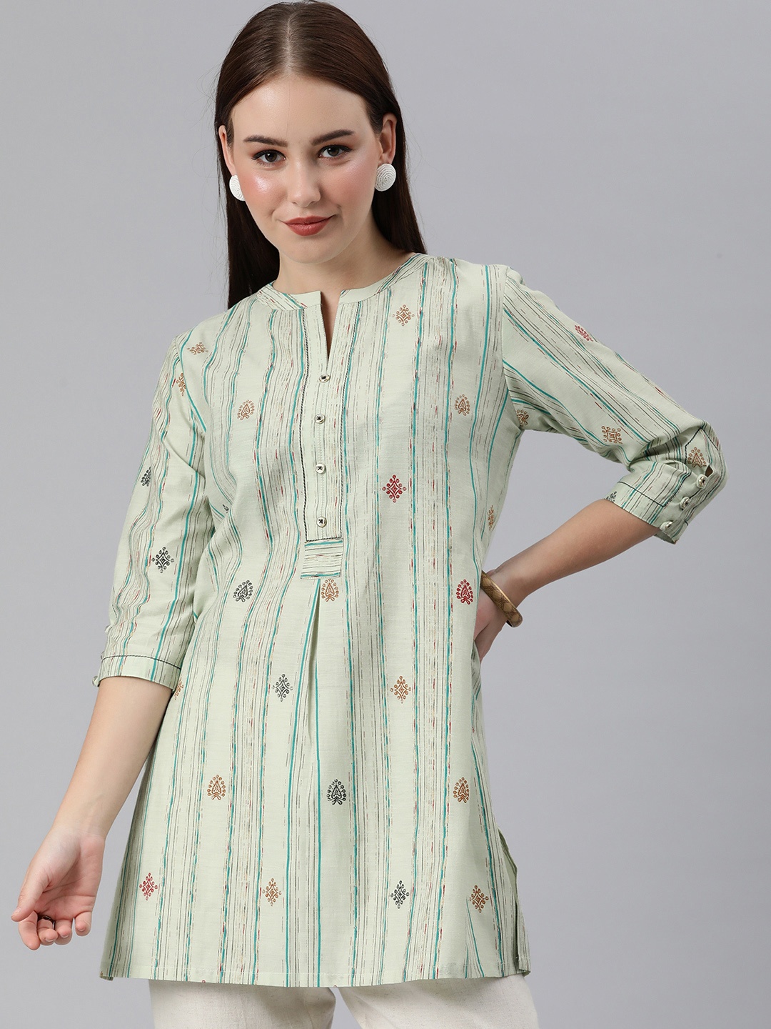 

ETIQUETTE Women Green Ethnic Motifs Kurta